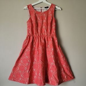JACOB Baby Doll Lace Coral Midi Dress Size 4